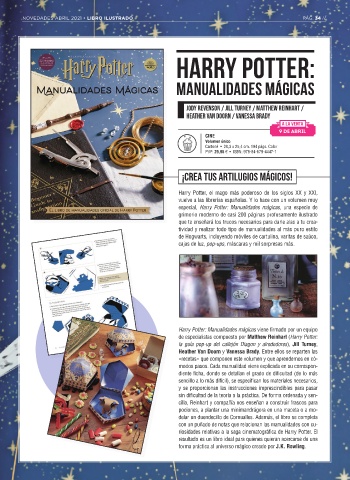 Libro Harry Potter. Manualidades Mágicas: 1 De Jody Revenson