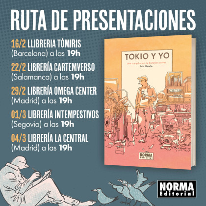 Ruta de presentaciones de 'TOKIO Y YO' con Luis Mendo por España