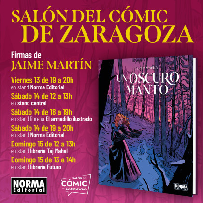 Horario de firmas de Jaime Martín en el Salón del Cómic de Zaragoza