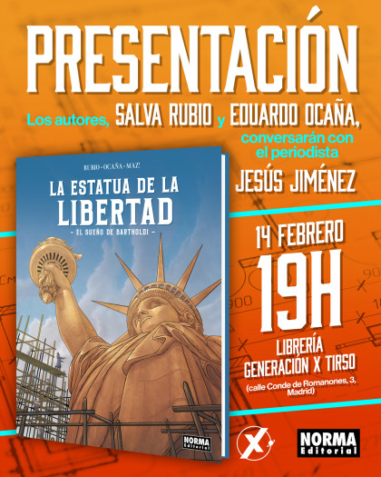 Presentación de 'LA ESTATUA DE LA LIBERTAD. EL SUEÑO DE BARTHOLDI' con sus autores en Madrid