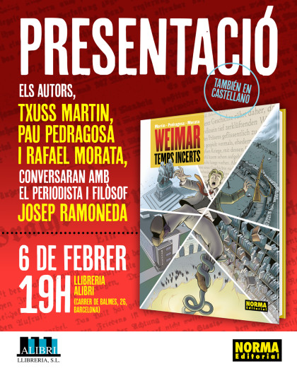 Presentación de 'WEIMAR. TIEMPOS INCIERTOS' con sus autores en Barcelona